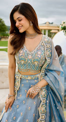 Lehenga Sky Color