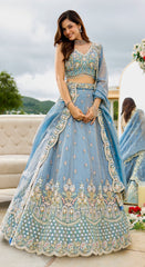 Lehenga Sky Color