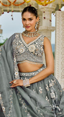 Lehenga Grey Color