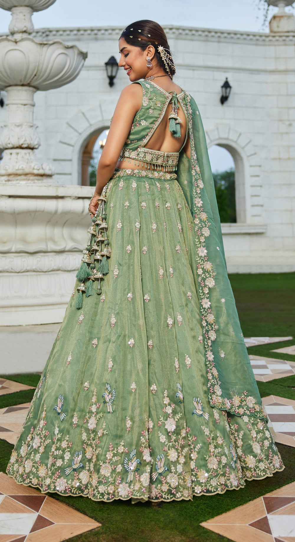 Lehenga Green Color