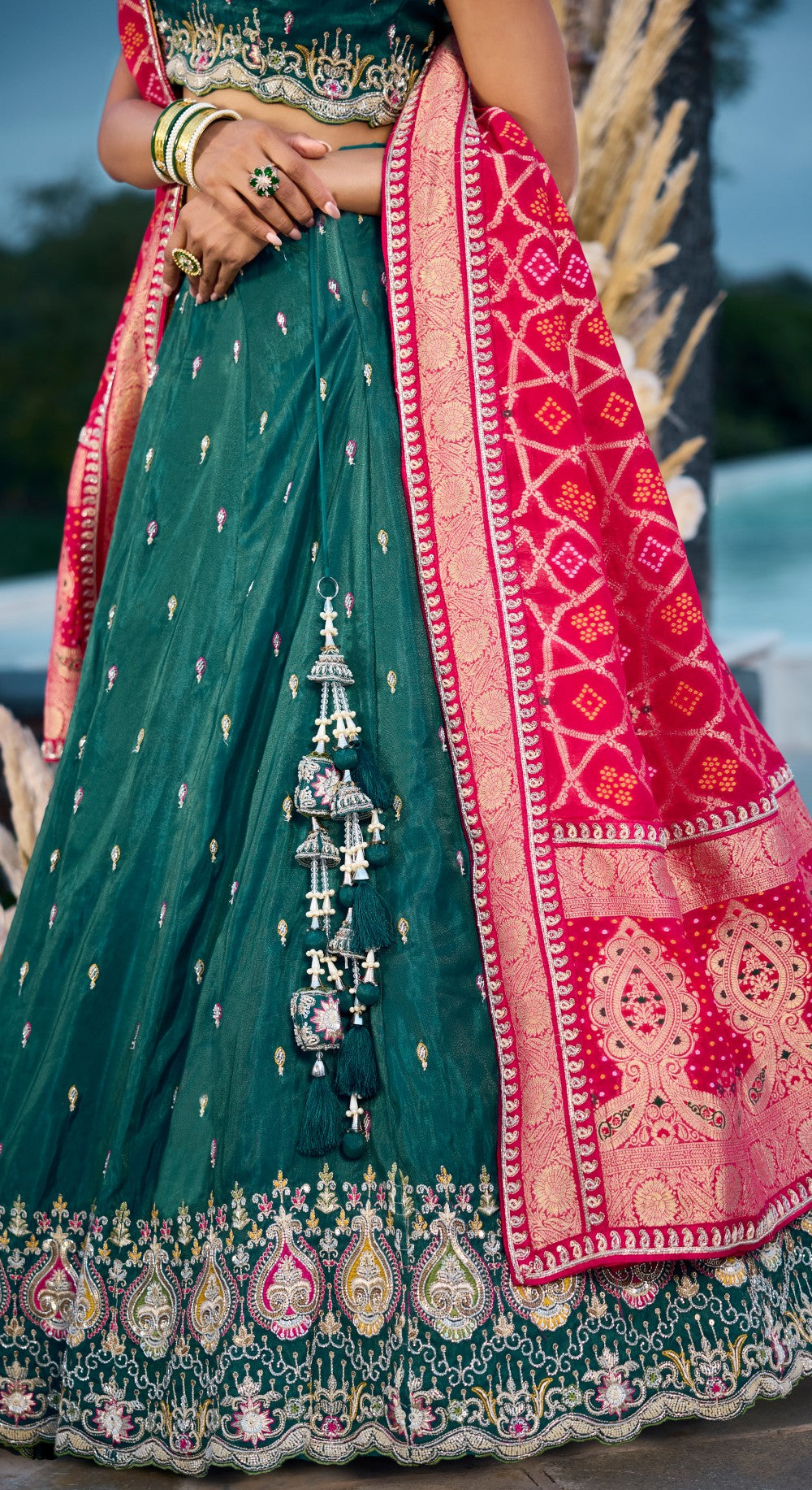 Lehenga Rama Color