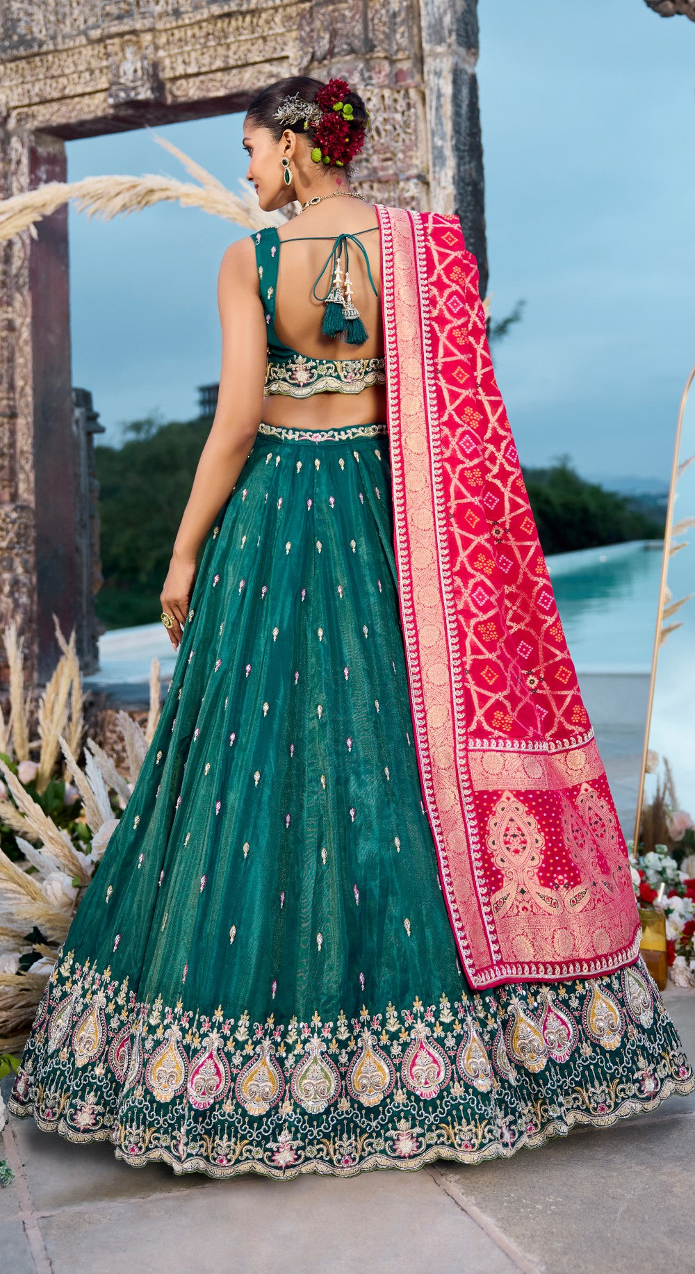 Lehenga Rama Color