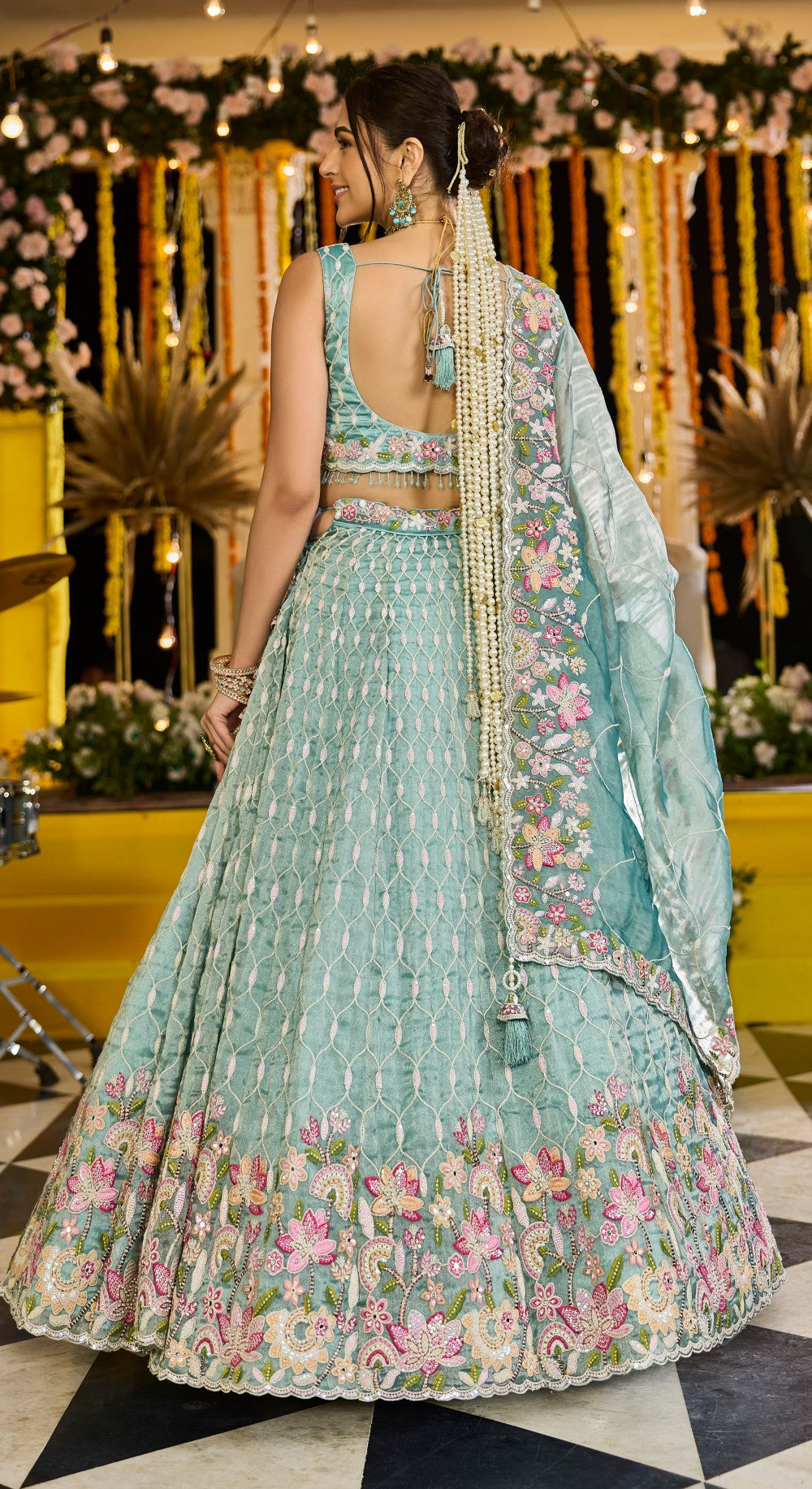 Lehenga Rama Color